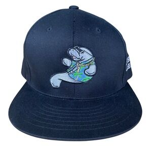 Crispy Clean Black Snapback Hat Manatee Graphic Crispy Clean Embroidery Men OSFA